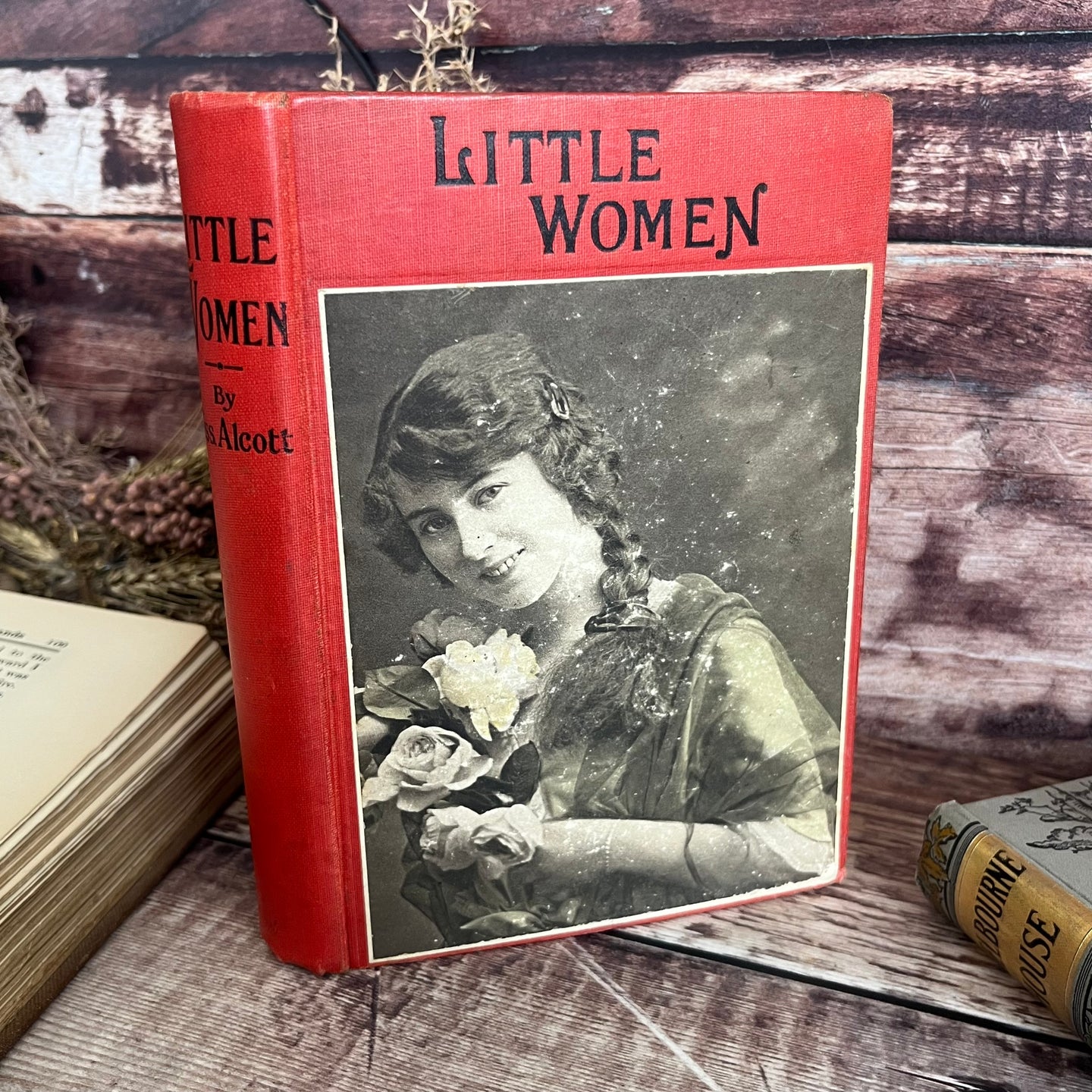 Little Women by Louisa May Alcott Scarce Antique Binding with Beautiful Portrait