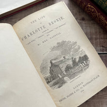 Load image into Gallery viewer, 1874 The Life of Charlotte Bronte by Mrs Elizabeth Gaskell Half Leather Victorian Book
