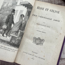 Load image into Gallery viewer, 1880 Elise et Celine ou Une Veritable Amie; Beautiful Purple 19th Century French Book
