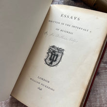 Load image into Gallery viewer, 1848 Essays Written in the Intervals of Business by Arthur Helps Half Leather Binding
