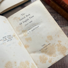Load image into Gallery viewer, 1902 English Verse from 1250 to 1900 Half Leather Fine Binding with Floral Gilt
