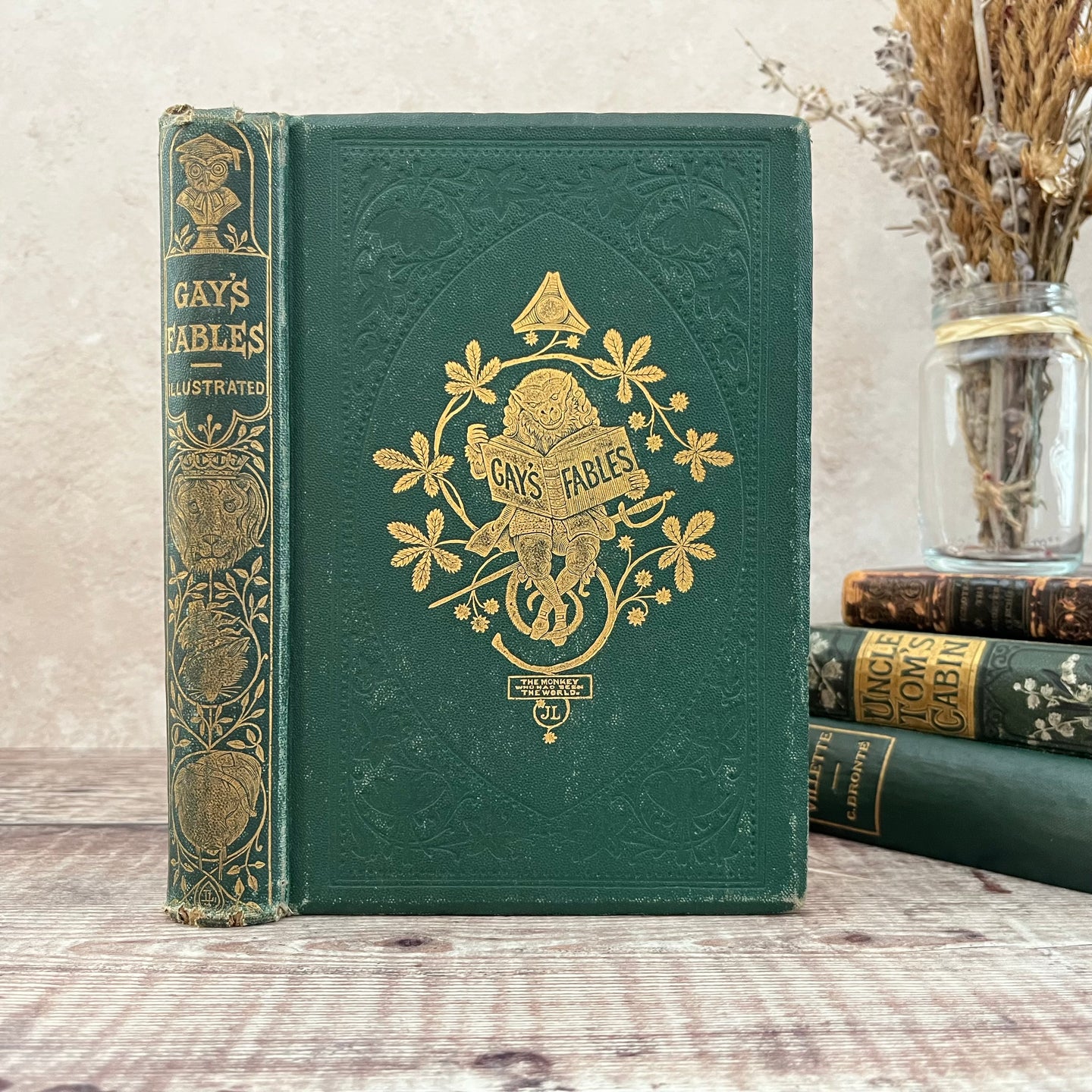 1866 Gay's Fables by Octavius Freire Owen Victorian Book Illustrated Antique