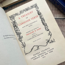 Load image into Gallery viewer, 1904 Treasury of Canadian Verse; Half Vellum Binding Edwardian
