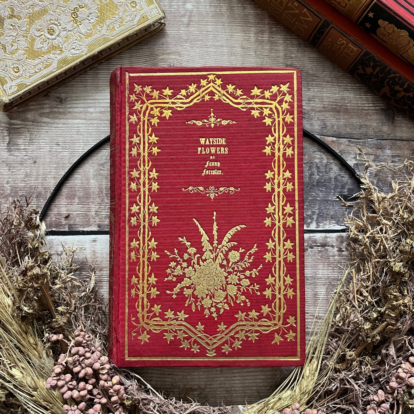 1853 Wayside Flowers by Fanny Forester Beautiful Floral Victorian Book