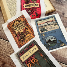 Load image into Gallery viewer, Glass Cleaning Cloths with Beautiful Digital Art Work of Real Antique Books
