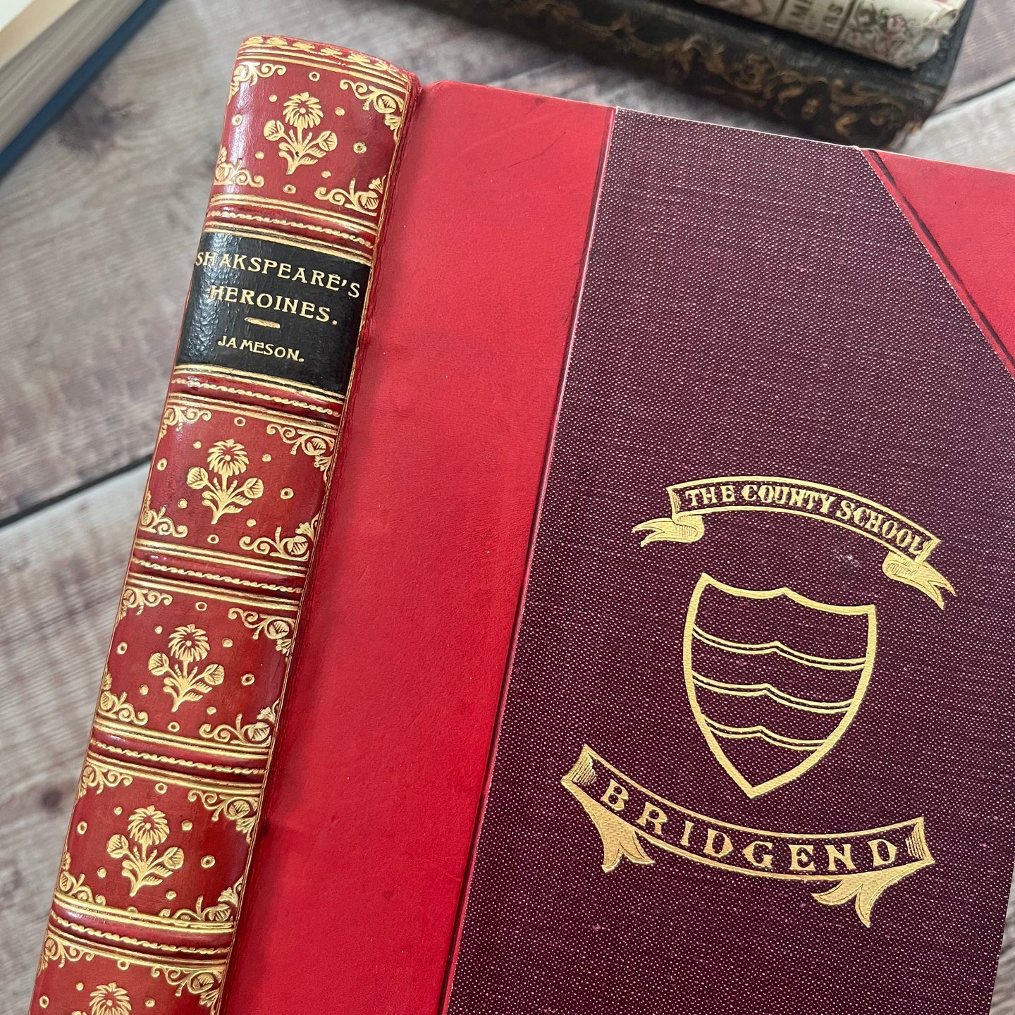 1908 Shakespeare's Heroines by Anna Jameson Beautiful Half Leather Binding