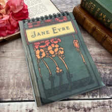 Load image into Gallery viewer, Spiral Bound Lined Notebook; A6 with Antique Book Art Cover
