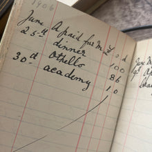 Load image into Gallery viewer, Edwardian Hand Written Accounting Book; Vellum Binding with Clasp
