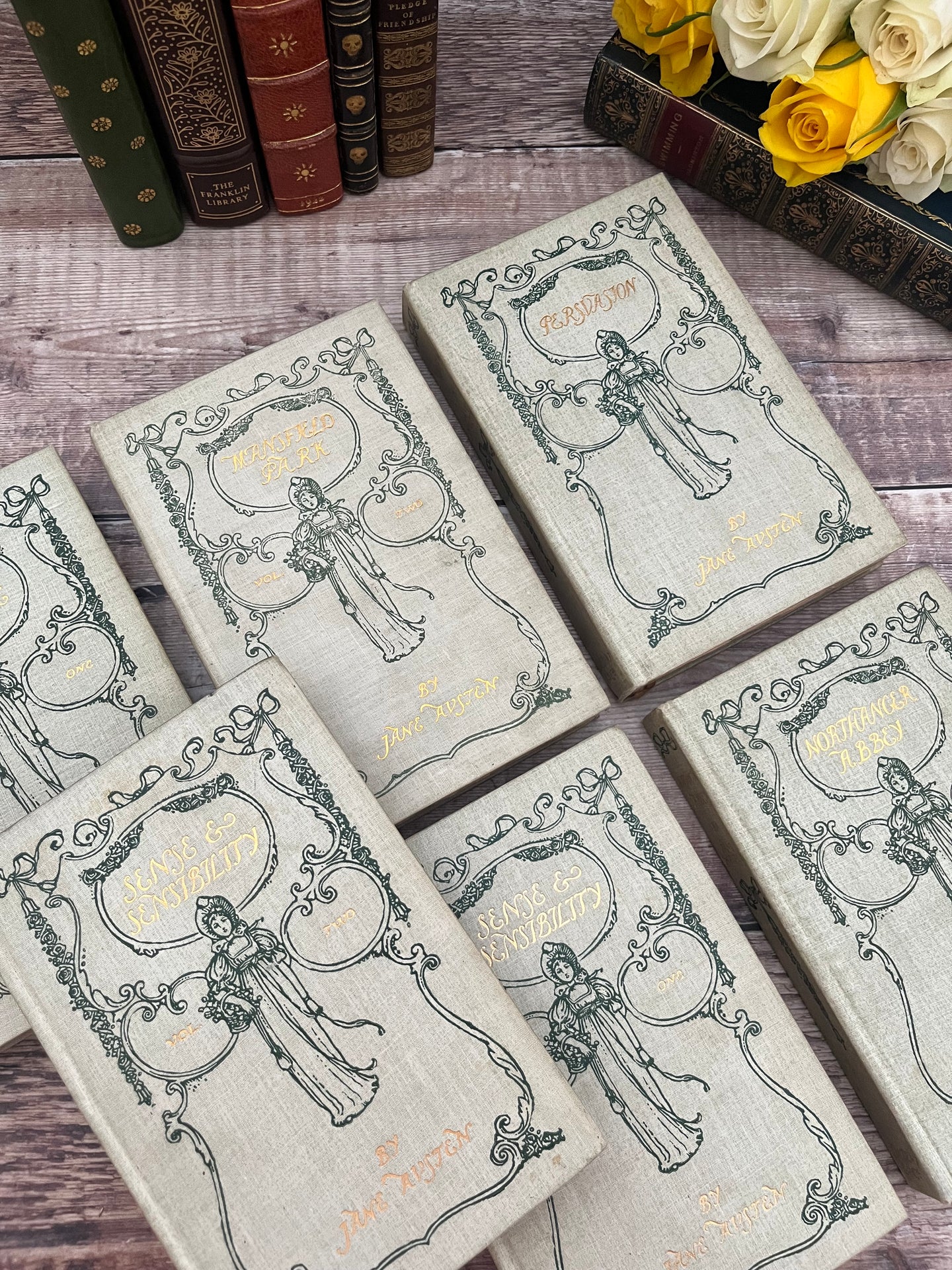 Collection of the Novels of Jane Austen Beautiful Edwardian Set Illustrated Colour Plates