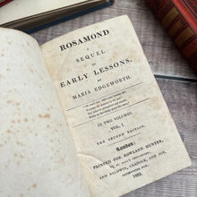 Load image into Gallery viewer, 1822 Rosamond by Maria Edgeworth Two Volumes Second Edition
