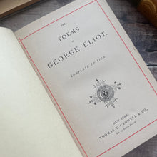 Load image into Gallery viewer, 1884 The Poems of George Eliot Beautiful Victorian Floral Binding
