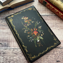 Load image into Gallery viewer, Lacquered Folder for Blotting Paper Antique Victorian Beautiful Floral Design
