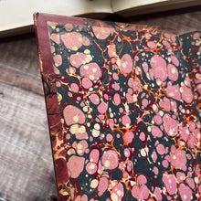 Load image into Gallery viewer, 1874 The Caxtons by Lord Lytton Half Calf Leather Book with Marbled Edges
