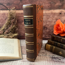 Load image into Gallery viewer, 1757 Fables by the Late Mr Gay Two Volumes in One Quarter Leather Binding Georgian
