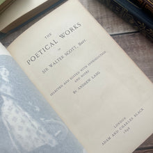 Load image into Gallery viewer, 1898 The Poetical Works of Sir Walter Scott; Half Calf School Prize Binding
