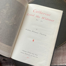 Load image into Gallery viewer, Set of 4 Antique Full Leather William Makepeace Thackeray Books with Floral Spines
