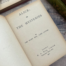 Load image into Gallery viewer, Alice by Lord Lytton Beautiful Antique Floral Binding Book
