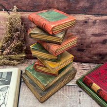 Load image into Gallery viewer, Vintage Wooden Ornament Book Stack Colourful
