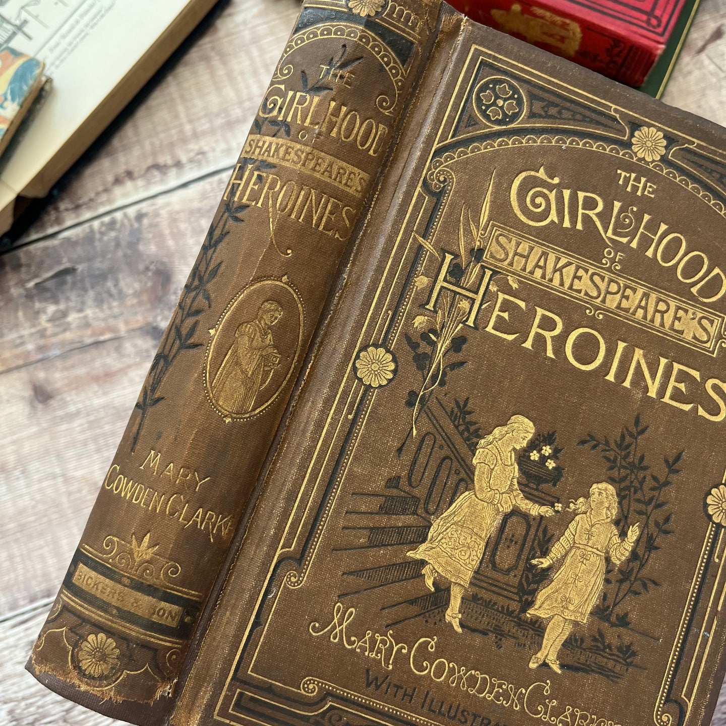 1879 The Girlhood of Shakespeare's Heroines by Mary Cowden Clarke REBACKED