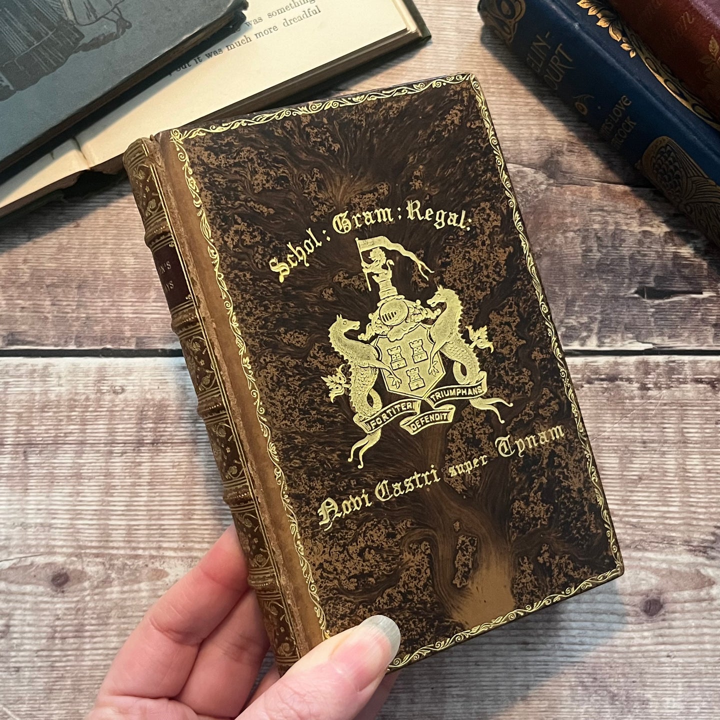 1920's Bacon's Essays and Colours of Good and Evil Tree Calf Leather Book