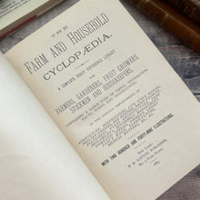Load image into Gallery viewer, 1885 The Farm and Household Cyclopaedia; Illustrated Victorian Reference Book
