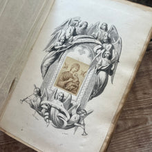 Load image into Gallery viewer, Full Leather Langage Des Fleurs; Transformed into a Scrap Book of Religious Images
