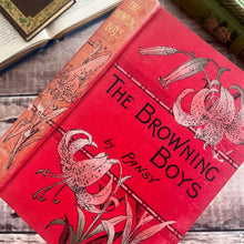 Load image into Gallery viewer, The Browning Boys by Pansy; Stunning Pictorial Cloth with Lily Detail
