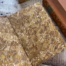 Load image into Gallery viewer, Stack of Three Early 20th Century Half Leather Vintage Books with Gilt Decorated Spines
