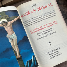 Load image into Gallery viewer, 1962 The Roman Missal Full Leather Illustrated book with Gauffered Text Block Edges
