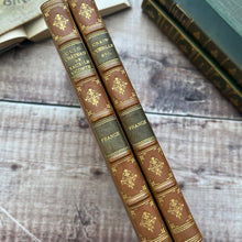 Load image into Gallery viewer, Collection of 2 Half Leather 1920&#39;s Anatole French Antique Books Marbled Edges
