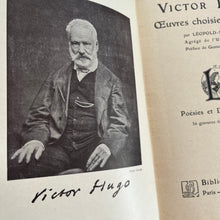 Load image into Gallery viewer, Quarter Leather French Book of Poetry by Victor Hugo; Lovely Antique Book
