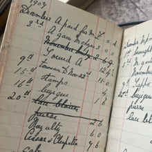 Load image into Gallery viewer, Edwardian Hand Written Accounting Book; Vellum Binding with Clasp
