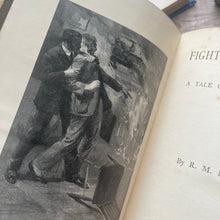 Load image into Gallery viewer, Fighting the Flames by RM Ballantyne; Lovely Floral Art Nouveau Binding
