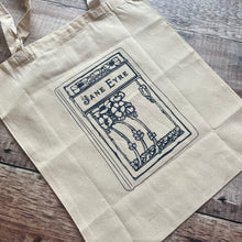 Load image into Gallery viewer, Jane Eyre Tote Bag ... Handmade and Designed on a Late Victorian Book...Charlotte Bronte
