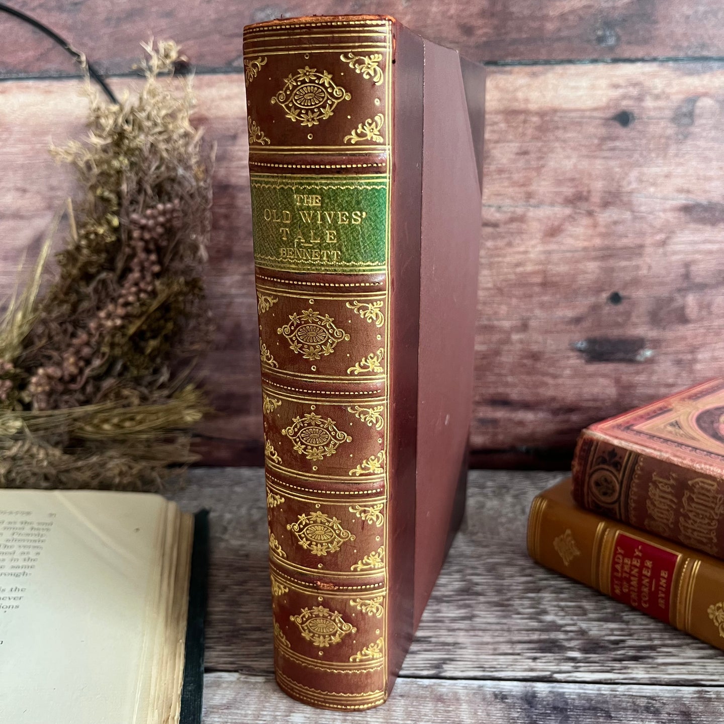 The Old Wives' Tale by Arnold Bennett Half Calf Leather Antique Book Marbled