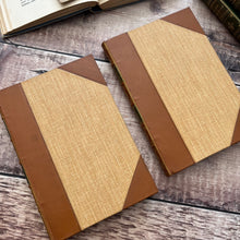 Load image into Gallery viewer, Collection of 2 Half Leather 1920&#39;s Anatole French Antique Books Marbled Edges
