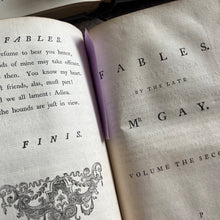 Load image into Gallery viewer, 1757 Fables by the Late Mr Gay Two Volumes in One Quarter Leather Binding Georgian
