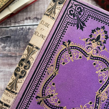 Load image into Gallery viewer, 1880 Elise et Celine ou Une Veritable Amie; Beautiful Purple 19th Century French Book
