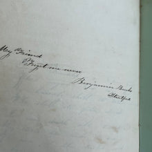 Load image into Gallery viewer, Early Victorian Manuscript Book; Full Embossed Leather with Original Verse and Printed Plates
