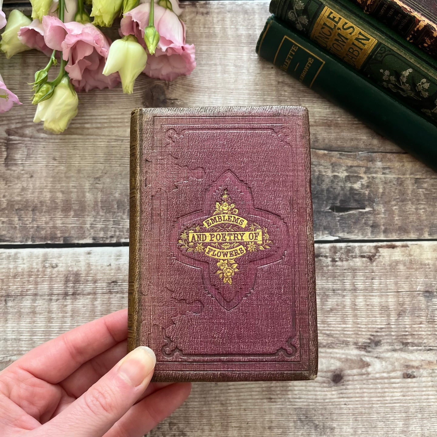 1864 The Emblems and Poetry of Flowers Early Victorian Purple Book