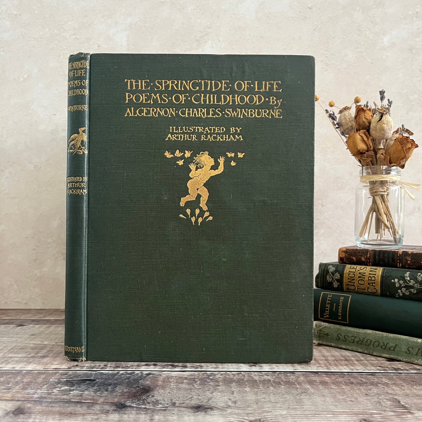 The Springtide of Life Poems of Childhood by Algernon Charles Swinburne First Edition Book