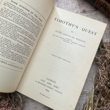 Load image into Gallery viewer, 1899 Timothy&#39;s Quest by Kate Douglas Wiggin Late Victorian Floral Binding
