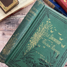 Load image into Gallery viewer, 1875 Little Snowdrop and Her Golden Casket; Beautiful Floral Cloth Antique Book
