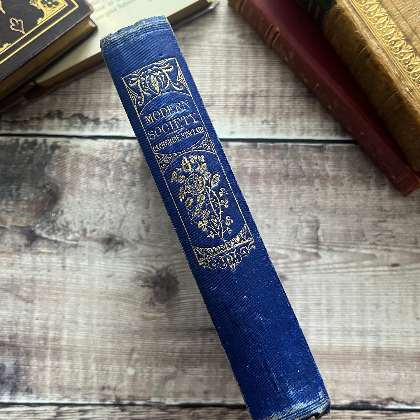 Modern Society by Catherine Sinclair Pretty Victorian Cloth Bound Book