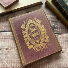 Load image into Gallery viewer, 1870 Heber&#39;s Hymns Mid Victorian 19th Century Purple Floral Binding Book Faded
