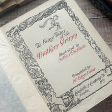 Load image into Gallery viewer, Grimm's Fairy Tales: 1909 First Edition Thus Illustrated by Arthur Rackham (et)
