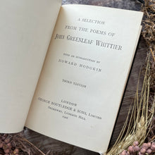 Load image into Gallery viewer, 1901 A Selection from the Poems of John Greenleaf Whittier Arts and Crafts Binding
