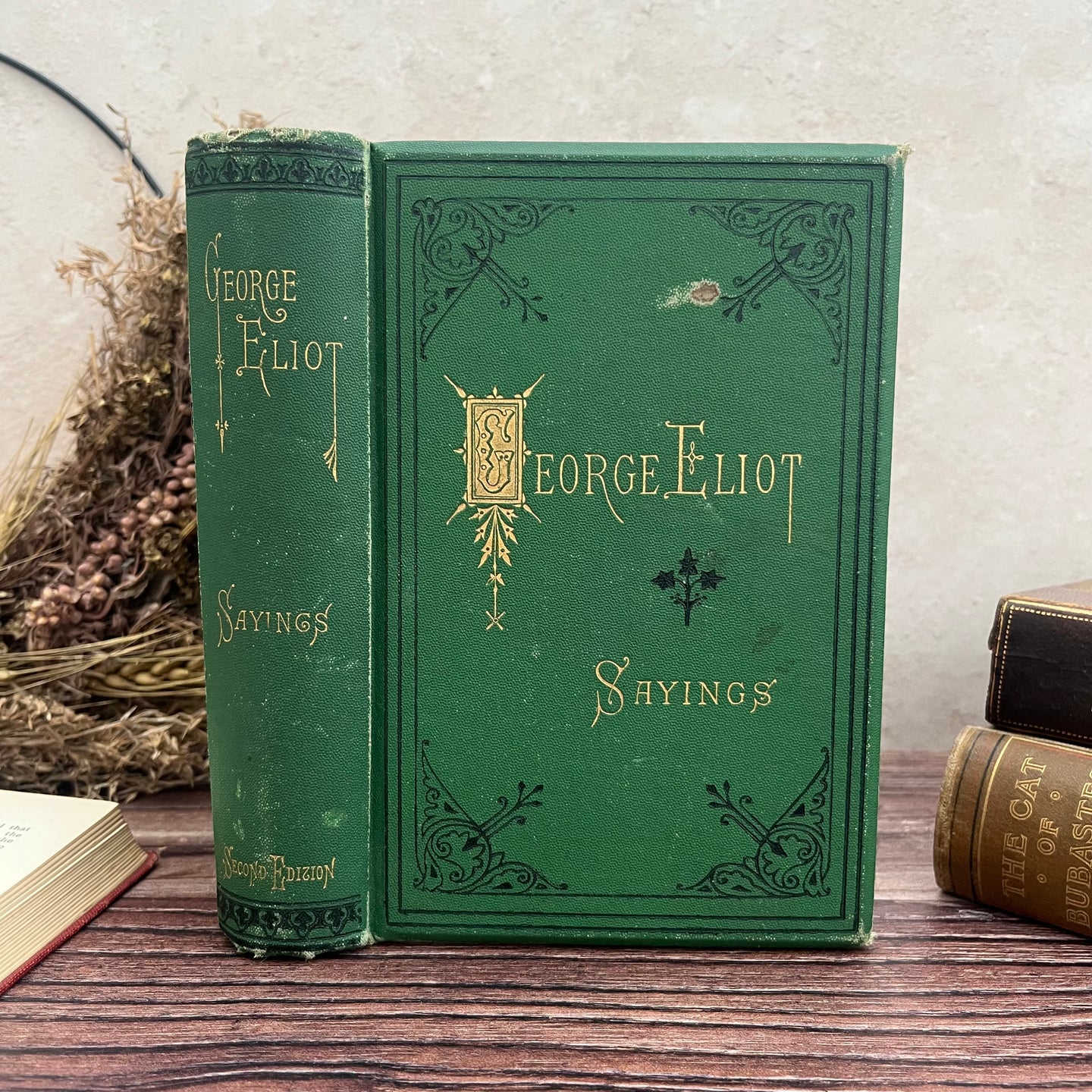 1875 Wise, Witty and Tender Sayings from the writing of George Eliot Mid Victorian Book