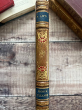 Load image into Gallery viewer, Quarter Leather French Book with Pretty Floral Decoration; Lovely Antique Book
