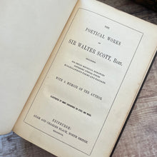 Load image into Gallery viewer, 1857 The Poetical Works of Sir Walter Scott Full Morocco Leather Gauffered Edges
